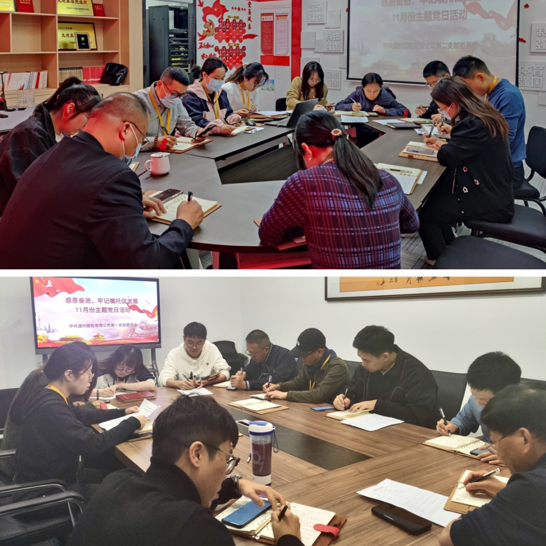 感恩奮進，牢記囑托促發(fā)展丨面粉公司開展11月份主題黨日活動